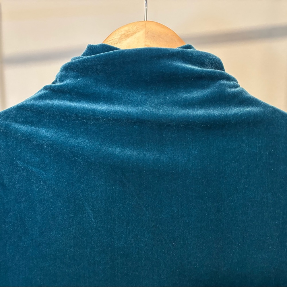 Anthropologie Teal Velvet Maxi Dress NWT - Picture 10 of 11